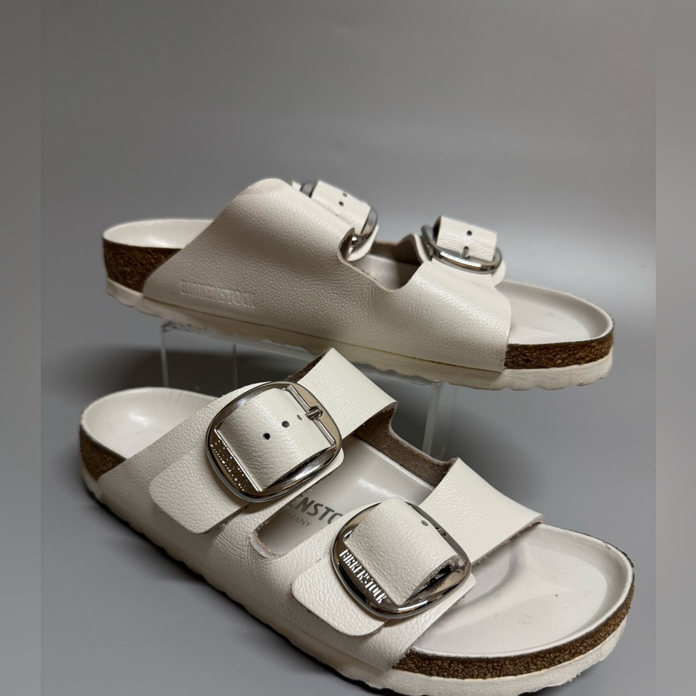 BIRKENSTOCK ARIZONA BIG BUCKLE WOMEN SANDALS WHITE 39 - Picture 3 of 11